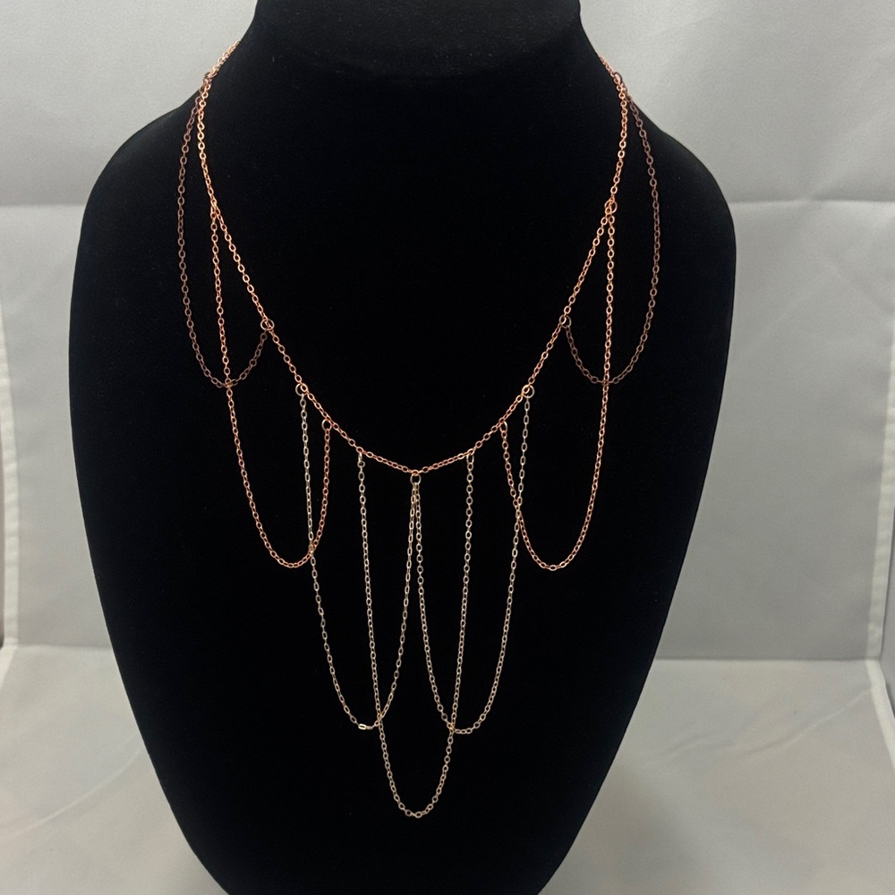 Hand Crafted Rose Gold Layered Necklace